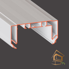 Профиль для натяжных потолков Flexy GARDINA2 05 для карнизных ниш с подсветкой, двухрядный 2.2 м белый глянец