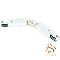 Однофазный коннектор гибкий PRO 220V белый, 280x34мм