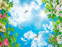 Натяжной потолок с фотопечатью Небо и объекты 044