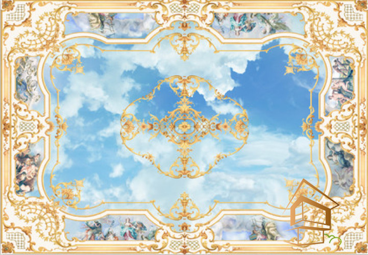 Натяжной потолок с фотопечатью Фрески, своды 083 -  -