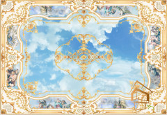 Натяжной потолок с фотопечатью Фрески, своды 083