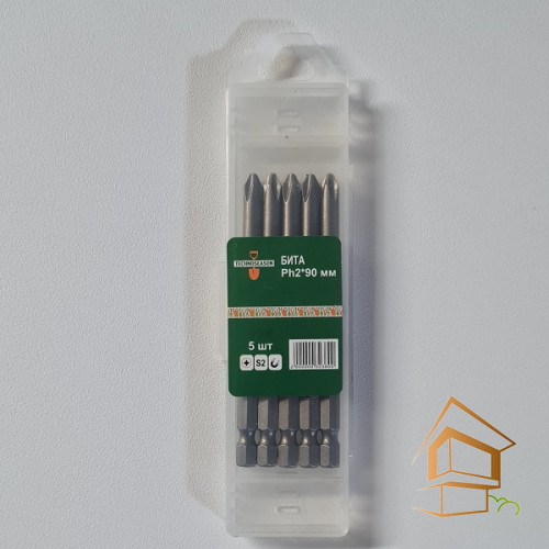 Бита магнитная Ph2x90, 5 шт - -