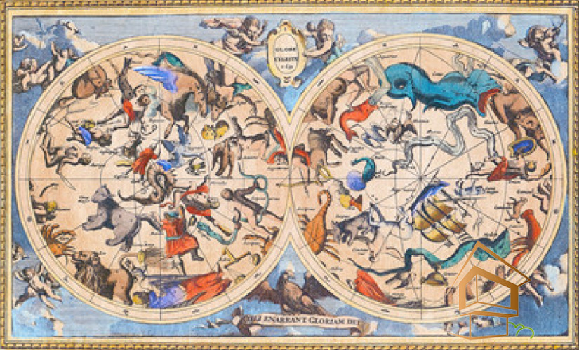 Натяжной потолок с фотопечатью Карты 002 -  -