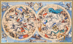 Натяжной потолок с фотопечатью Карты 002