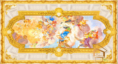 Натяжной потолок с фотопечатью Фрески, своды 084