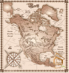 Натяжной потолок с фотопечатью Карты 003