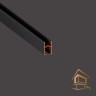 Профиль для натяжных потолков Flexy SHTORKA 01 карнизный, однорядный, 2.0 м, черный, (под гарпун, в LINE15)