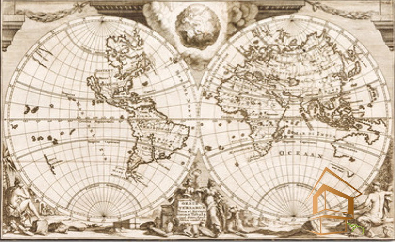 Натяжной потолок с фотопечатью Карты 004 -  - 