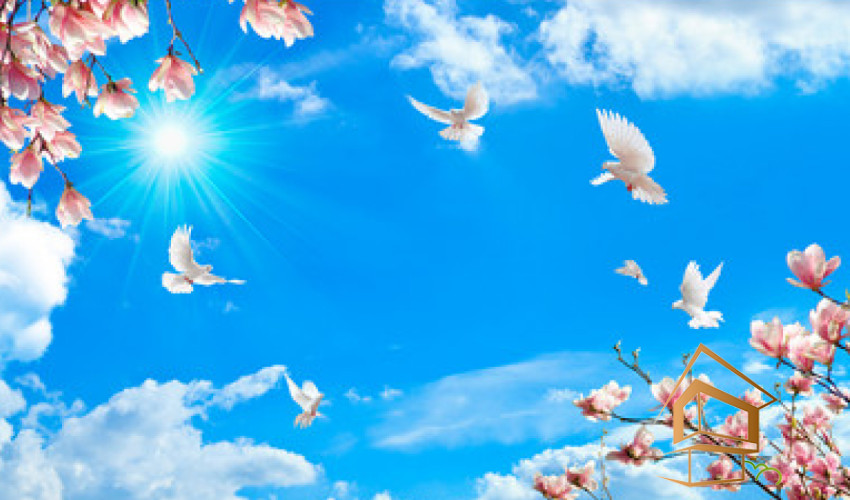 Натяжной потолок с фотопечатью Небо и объекты 047 - -