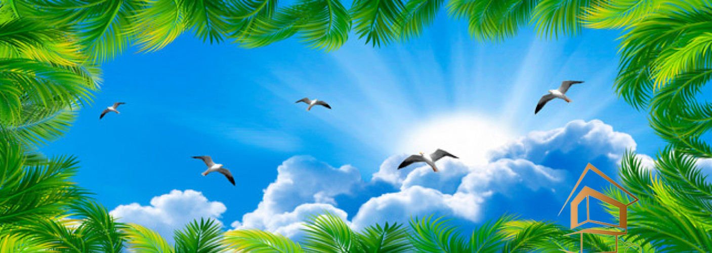 Натяжной потолок с фотопечатью Небо и объекты 147 - -