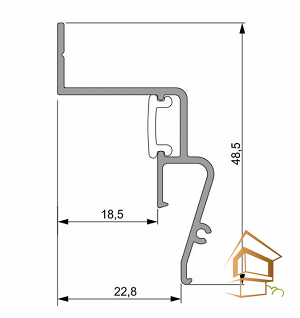 Профиль парящий под вставку