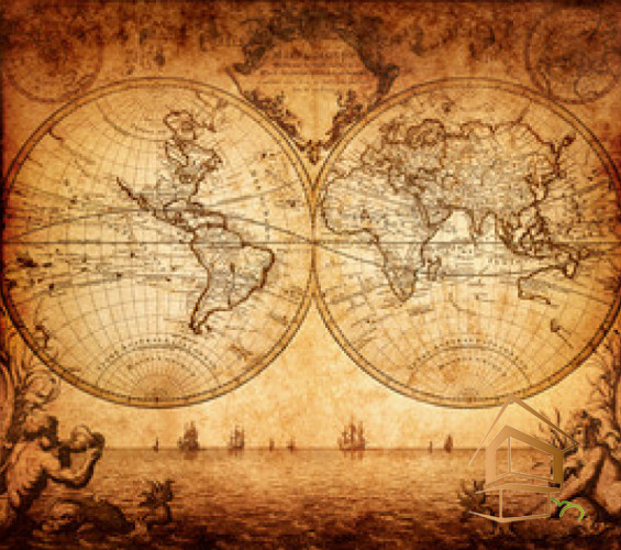 Натяжной потолок с фотопечатью Карты 005 - -