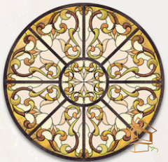 Натяжной потолок с фотопечатью Витражи 017