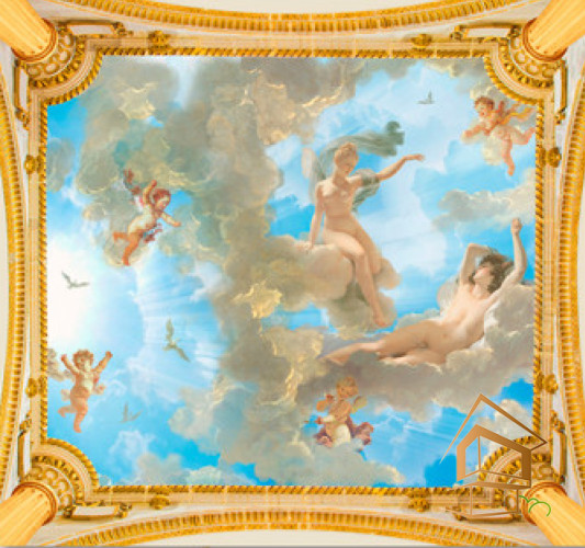 Натяжной потолок с фотопечатью Фрески, своды 087 -  -