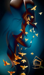 Натяжной потолок с фотопечатью Абстракция 098