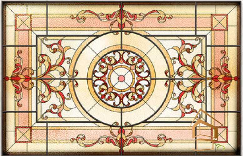 Натяжной потолок с фотопечатью Витражи 018 -  - 