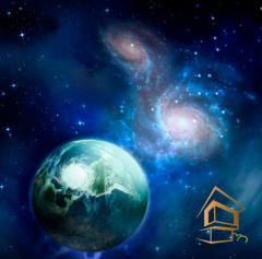 Натяжной потолок с фотопечатью Космос 124