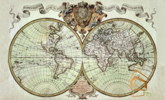 Натяжной потолок с фотопечатью Карты 007