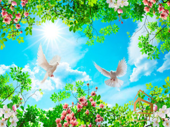 Натяжной потолок с фотопечатью Небо и объекты 033 - -