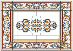 Натяжной потолок с фотопечатью Витражи 020