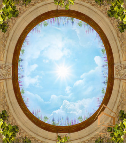 Натяжной потолок с фотопечатью Фрески, своды 090 -  -