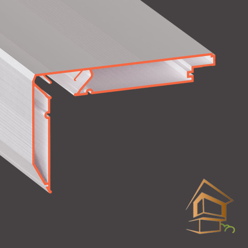 Профиль для натяжных потолков Flexy STANDART01 LED 60 для ниш с подсветкой для накладного карниза 2.0 м