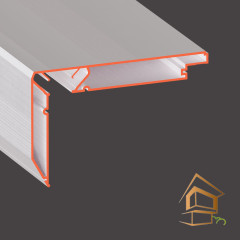 Профиль для натяжных потолков Flexy STANDART01 LED 60 для ниш с подсветкой для накладного карниза 2.0 м