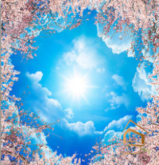 Натяжной потолок с фотопечатью Небо и объекты 052