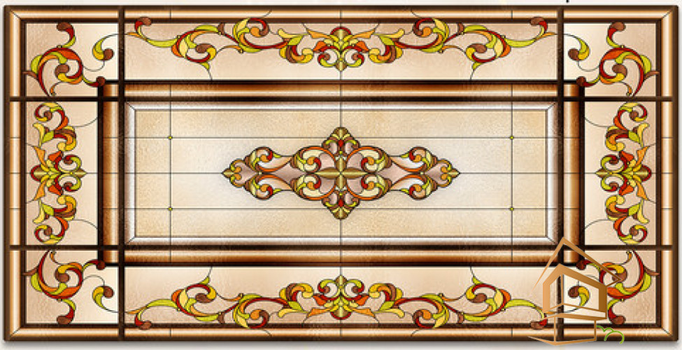 Натяжной потолок с фотопечатью Витражи 021 - -