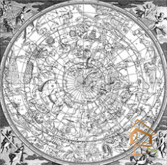 Натяжной потолок с фотопечатью Карты 010