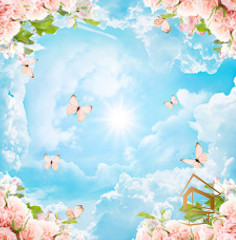 Натяжной потолок с фотопечатью Небо и объекты 053