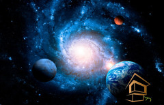 Натяжной потолок с фотопечатью Космос 128