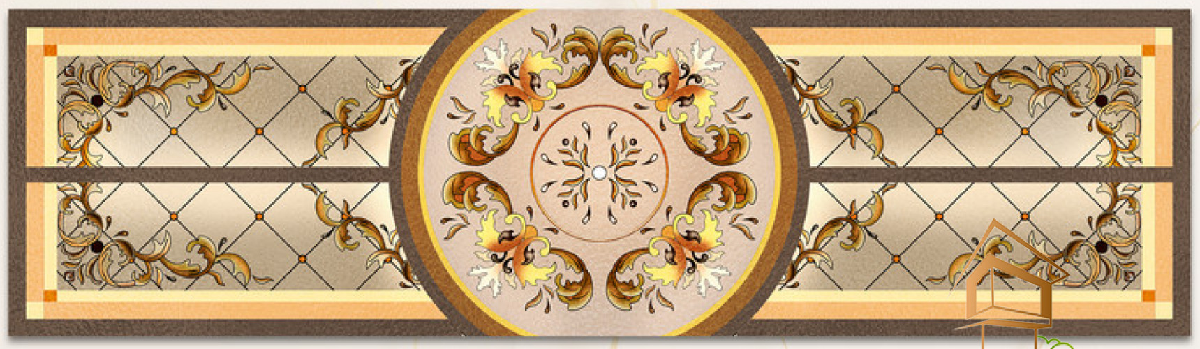 Натяжной потолок с фотопечатью Витражи 023 - -