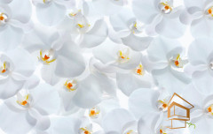 Натяжной потолок с фотопечатью Цветы 224