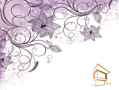 Натяжной потолок с фотопечатью Цветы 334