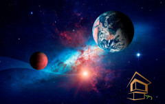 Натяжной потолок с фотопечатью Космос 129