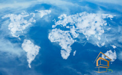 Натяжной потолок с фотопечатью Карты 012