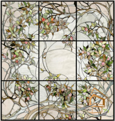 Натяжной потолок с фотопечатью Витражи 003