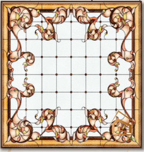 Натяжной потолок с фотопечатью Витражи 024 -  - 