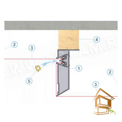Профиль для перехода уровня натяжного потолка