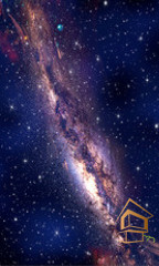 Натяжной потолок с фотопечатью Космос 030