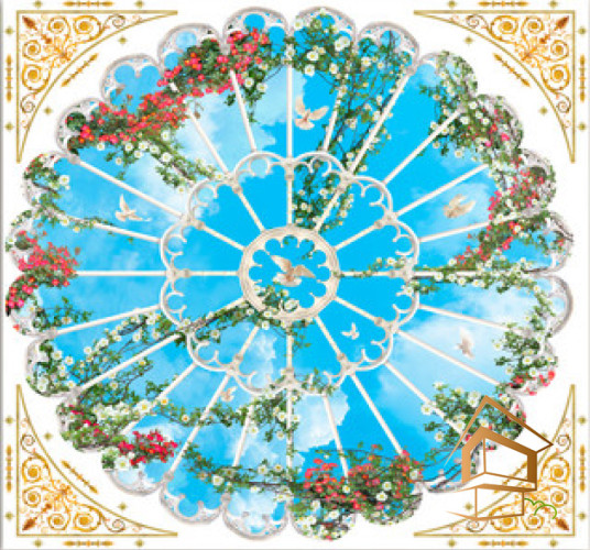 Натяжной потолок с фотопечатью Фрески, своды 095 -  -