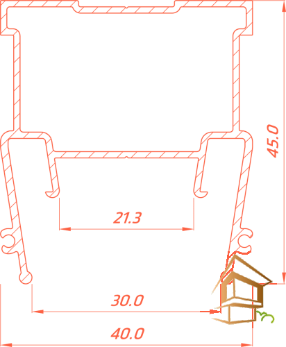 Профиль для натяжных потолков Flexy LINE 30 для световых линий, 2 м