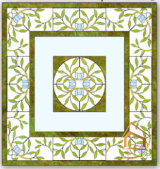 Натяжной потолок с фотопечатью Витражи 005