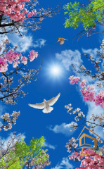 Натяжной потолок с фотопечатью Небо и объекты 057