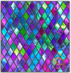 Натяжной потолок с фотопечатью Витражи 026