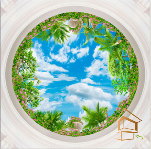 Натяжной потолок с фотопечатью Фрески, своды 096 -  -