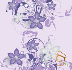 Натяжной потолок с фотопечатью Цветы 337