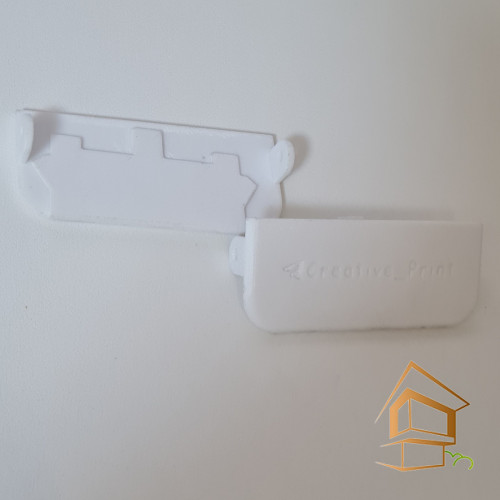 Заглушка 3D торцевая для профиля ПК 14 белая