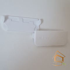 Заглушка 3D торцевая для профиля ПК 14 белая (2 шт комплект)